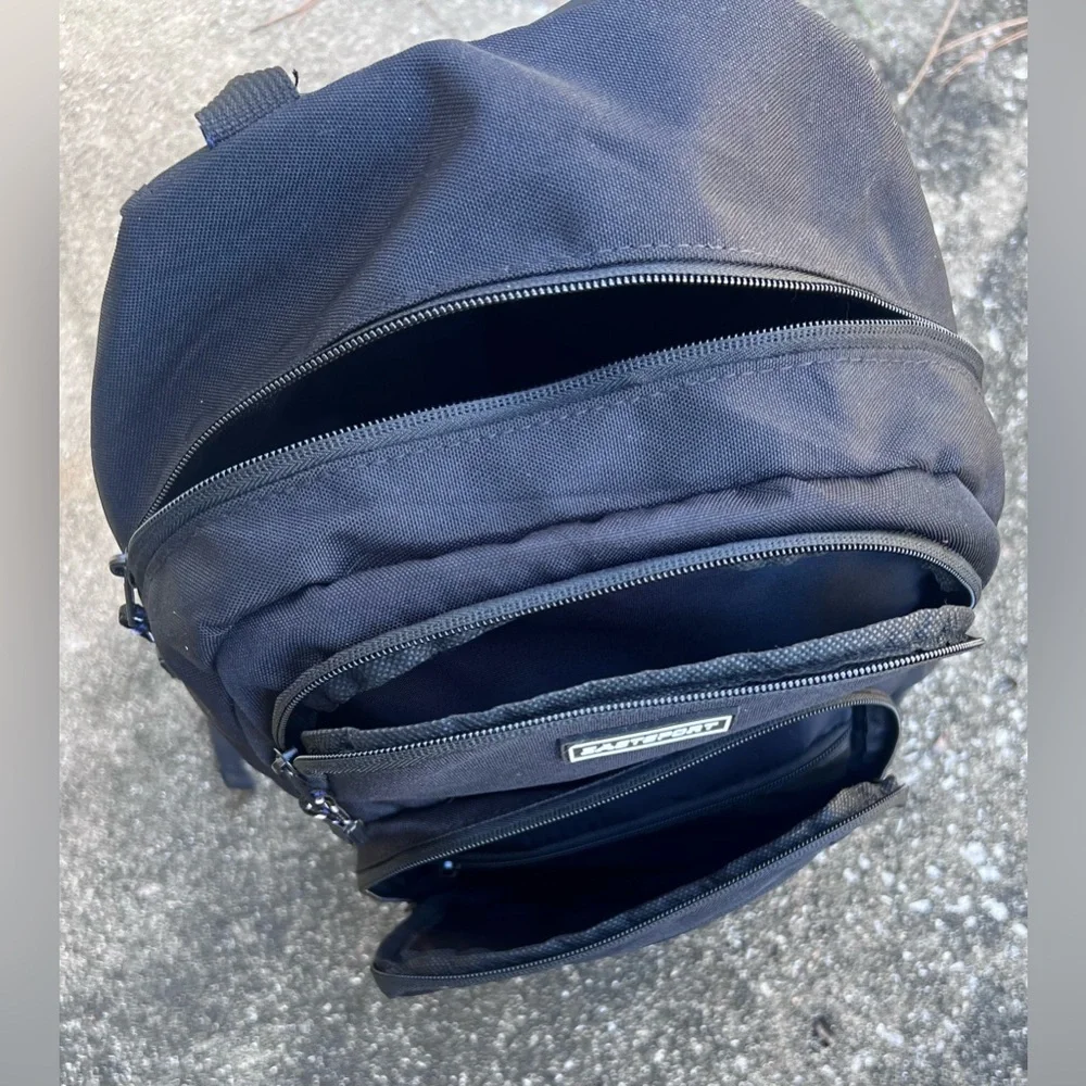 Eastport Normcore Black Basic Lightweight Backpack Minimalist - Picture 6 of 9